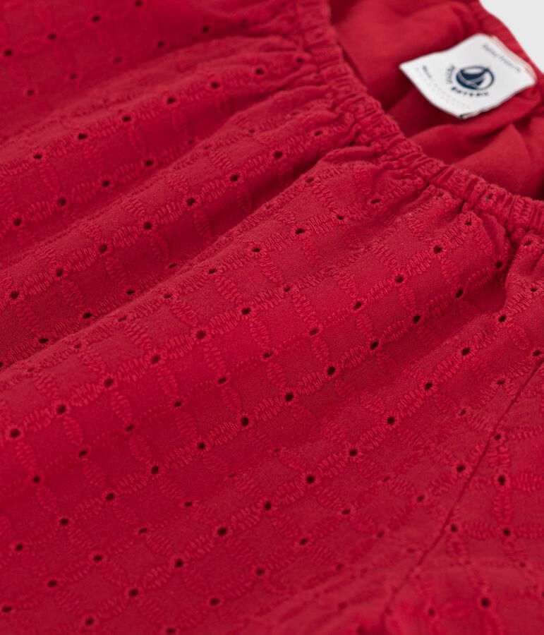 Blouse enfant en coton manches courtes &agrave; motif fleurie SPI