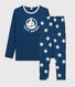 Pyjama à étoiles mixte en côte