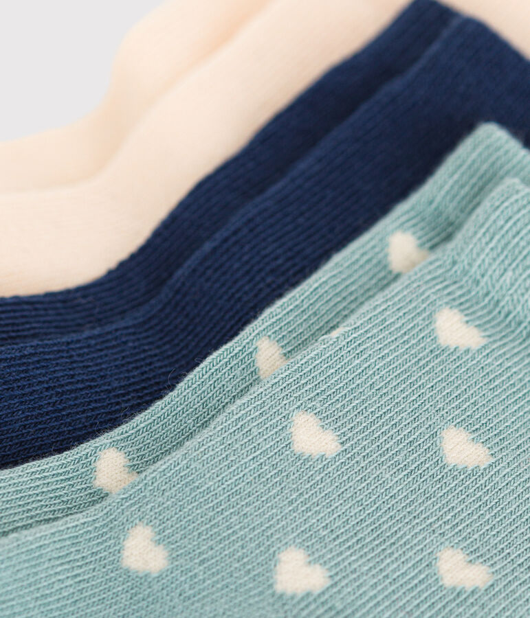 3 paires de chaussettes en coton c&oelig;urs b&eacute;b&eacute; variante 2