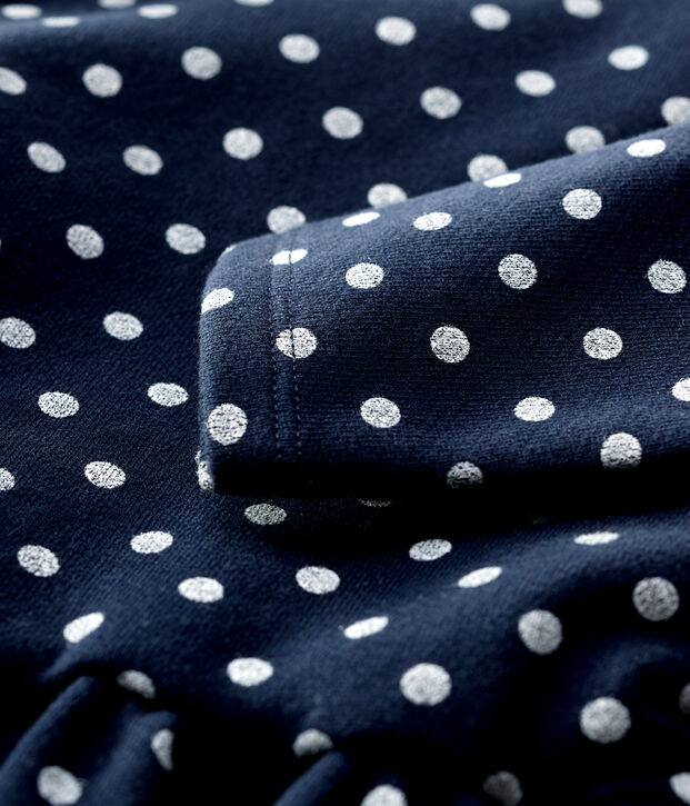 Robe en molleton b&eacute;b&eacute;. bleu/blanc