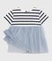 Robe bébé bi-matière manches courtes CO2/ MULTICO