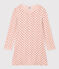 Chemise de nuit fleur petite fille en tubique rose SALINE/blanc MULTICO