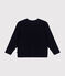 Pull irlandais en coton enfant fille / garçon bleu SMOKING