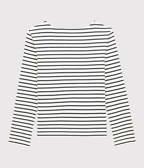 Marinière en coton Femme blanc MARSHMALLOW/bleu SMOKING
