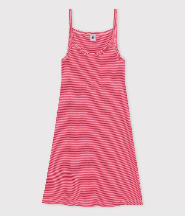 Nuisette en coton Femme rouge/blanc