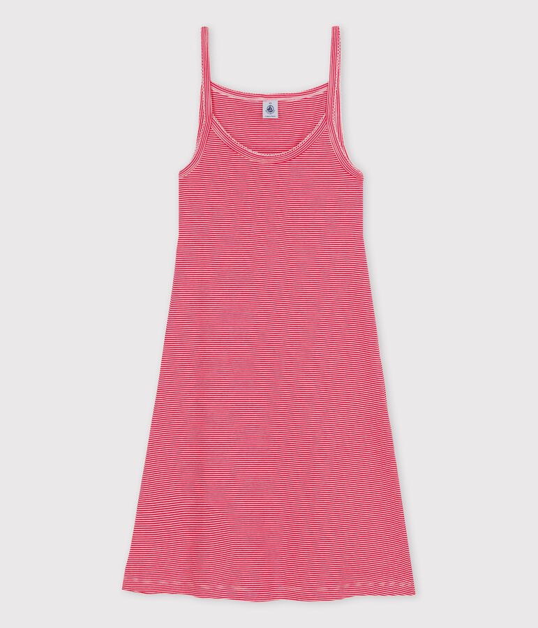 Nuisette en coton Femme rouge/blanc