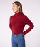 Sous-pull femme l'iconique en coton AMARANTE