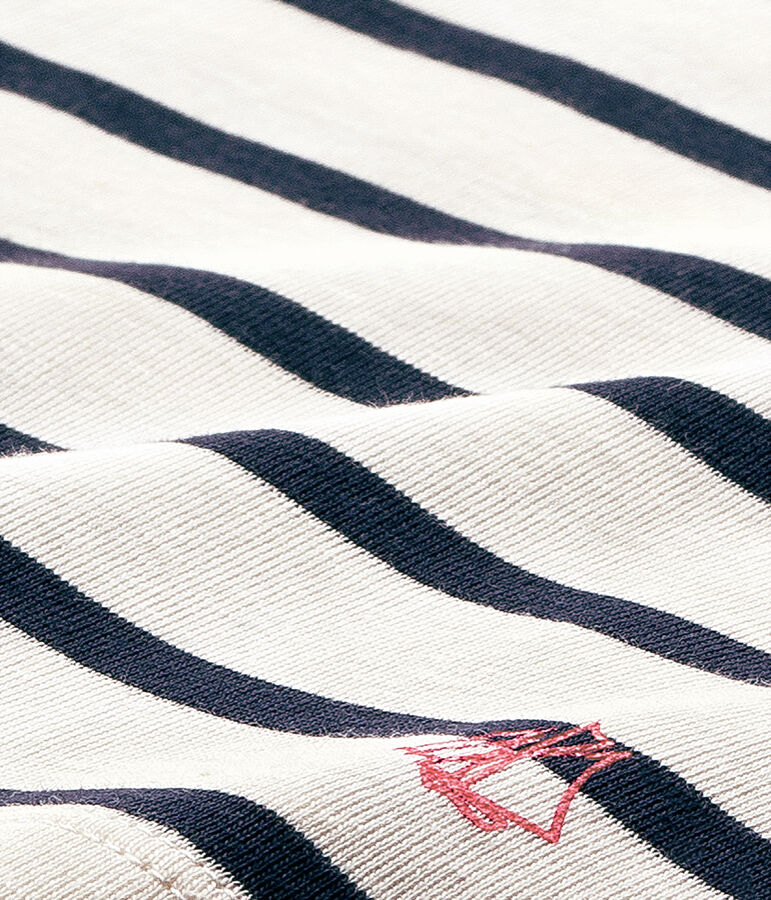 Pyjacourt fille ray&eacute; blanc/bleu