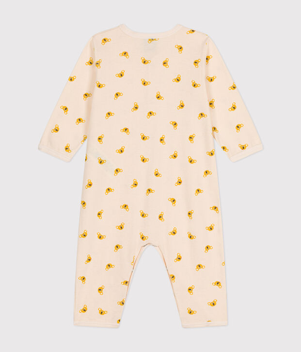 Pyjama sans pieds en coton b&eacute;b&eacute; &eacute;cru/multicouleur