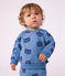 Ensemble sweatshirt et pantalon b&eacute;b&eacute; en coton imprim&eacute; animalier bleu/multicouleur