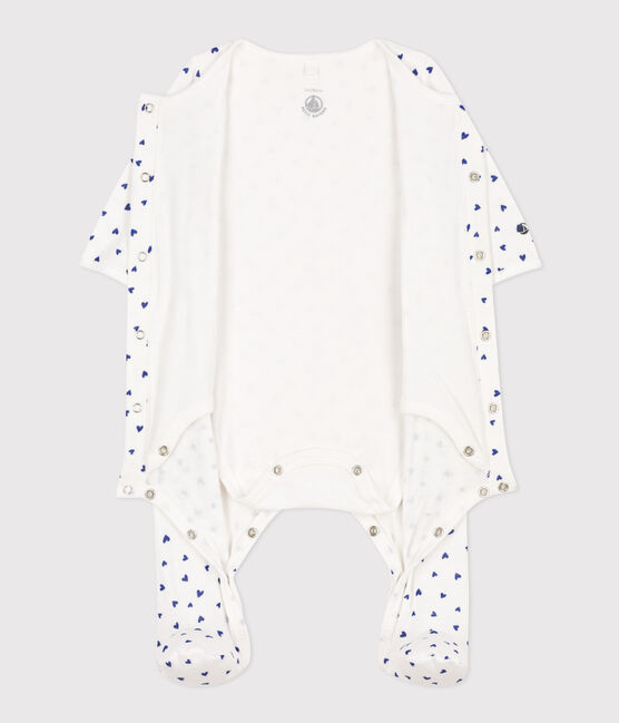 Bodyjama coeur en tubique blanc MARSHMALLOW/ NEWBLEU