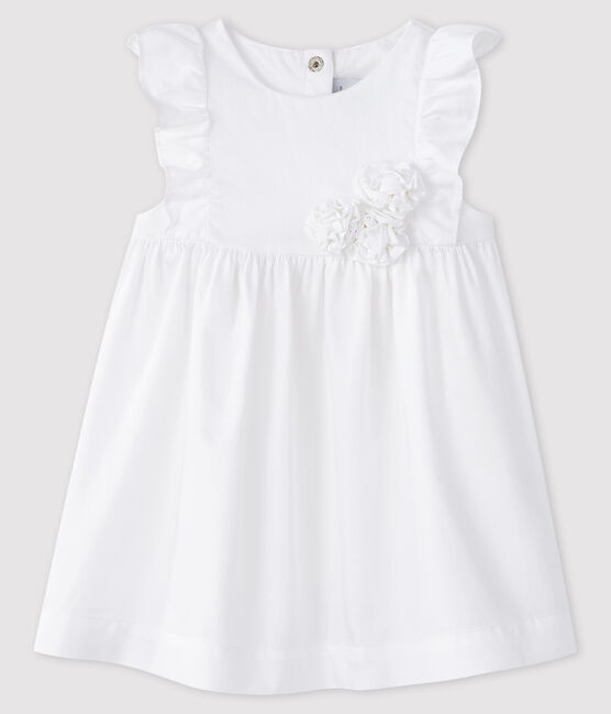 Robe de cérémonie bébé fille blanc ECUME