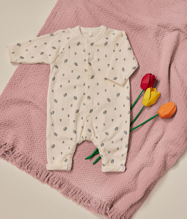 Combinaison longue en tubique b&eacute;b&eacute; blanc AVALANCHE/ MULTICO