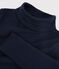 Sous-pull en coton enfant fille / garçon bleu SMOKING