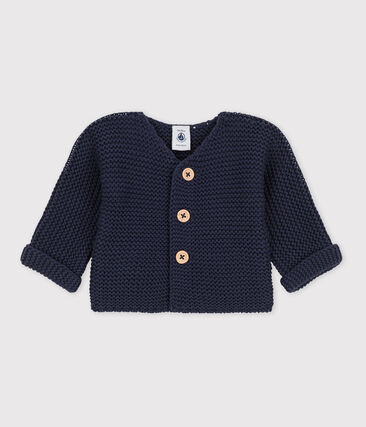 PETIT BATEAU - Cardigan bébé tricot point mousse en coton
