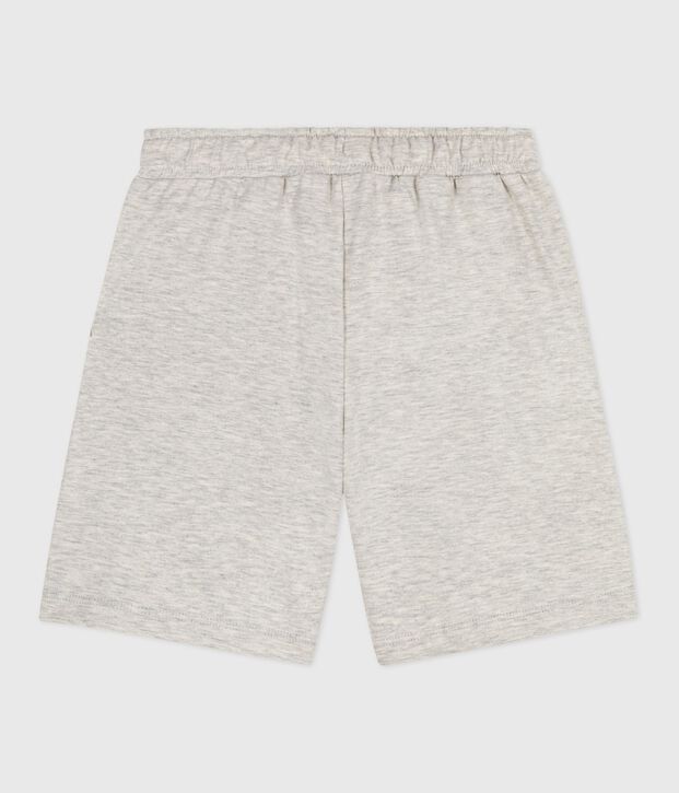 Bermuda short enfant en coton uni gris