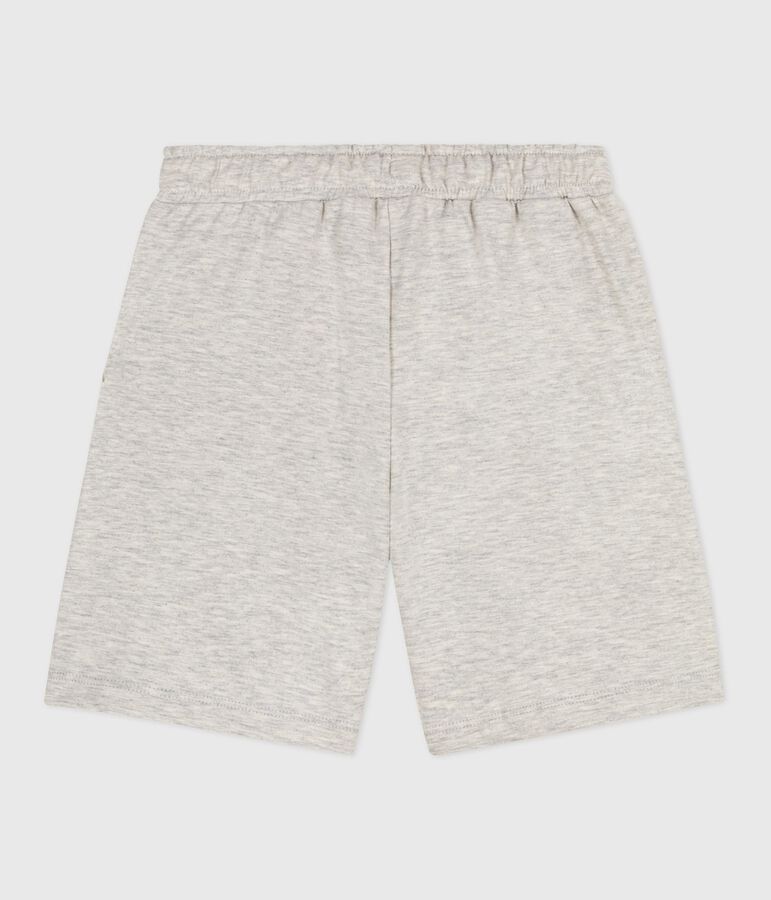 Bermuda short enfant en coton uni gris BELUGA CHINE