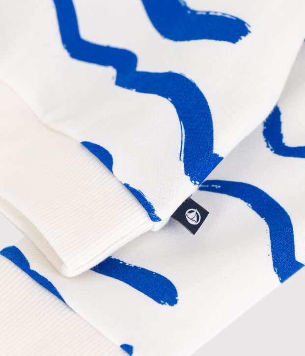 Sweat b&eacute;b&eacute; en coton, imprim&eacute; requin bleu/bleu