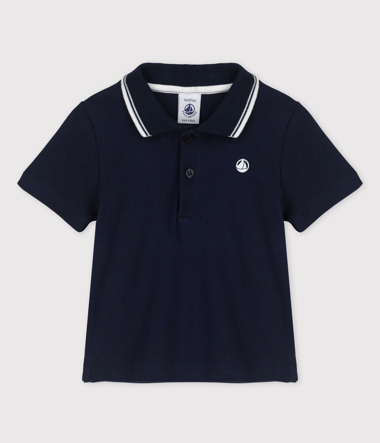 Polo manches courtes b&eacute;b&eacute; gar&ccedil;on bleu