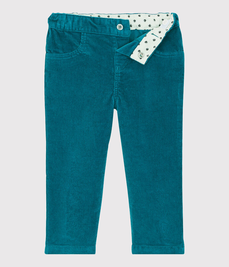 Pantalon en velours b&eacute;b&eacute;. bleu