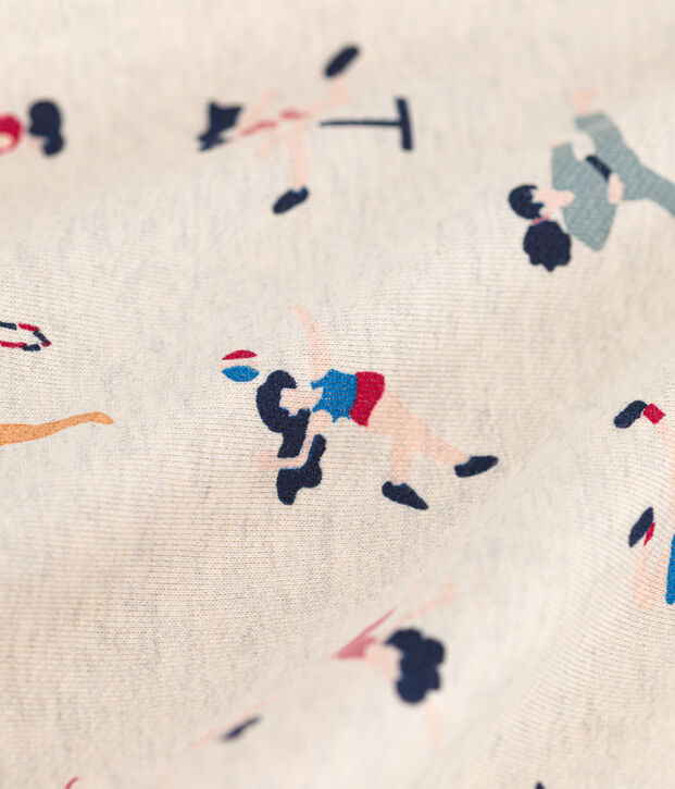 Jupe en molleton enfant fille beige/multicouleur