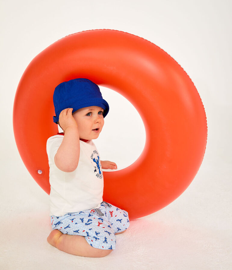 Tee shirt manches courtes b&eacute;b&eacute; gar&ccedil;on blanc/rouge