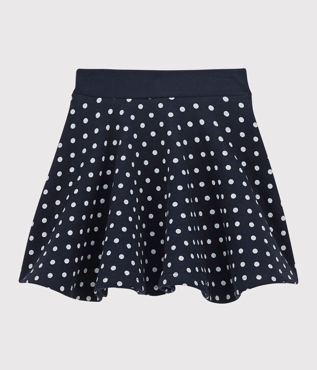 Jupe en molleton enfant fille bleu/blanc