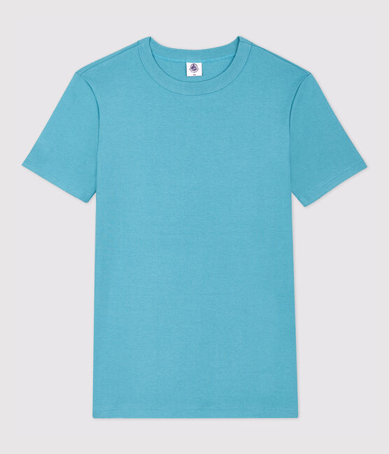T-shirt col rond iconique en coton Femme bleu MIROIR