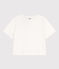 T-shirt LE BOXY en coton Femme blanc MARSHMALLOW