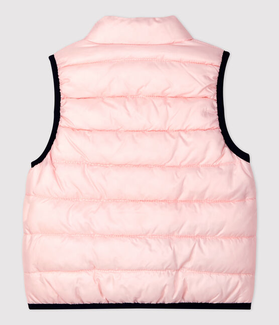 Doudoune sans manche réversible en polyester recyclé bébé rose MINOIS