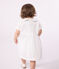Robe blanche bébé en coton, bloomer et leurs détails ajourés blanc ECUME