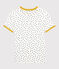 T-shirt col rond à pois en coton  Femme blanc MARSHMALLOW/ MALLARD