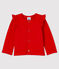 Cardigan en molleton bébé fille rouge TERKUIT
