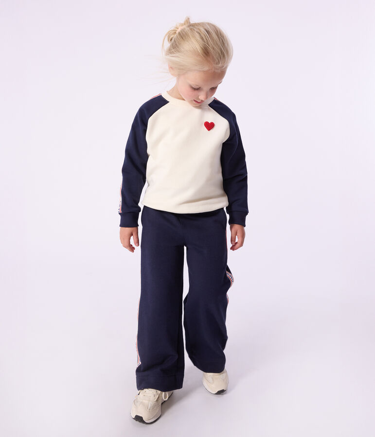 Sweatshirt enfant en coton &eacute;cru MILK