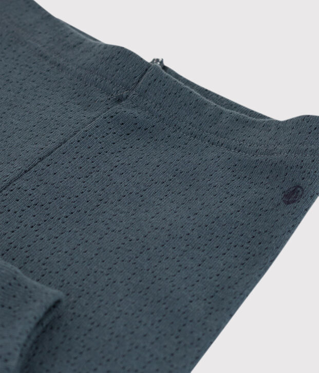 Legging b&eacute;b&eacute; en coton ajour&eacute; gris