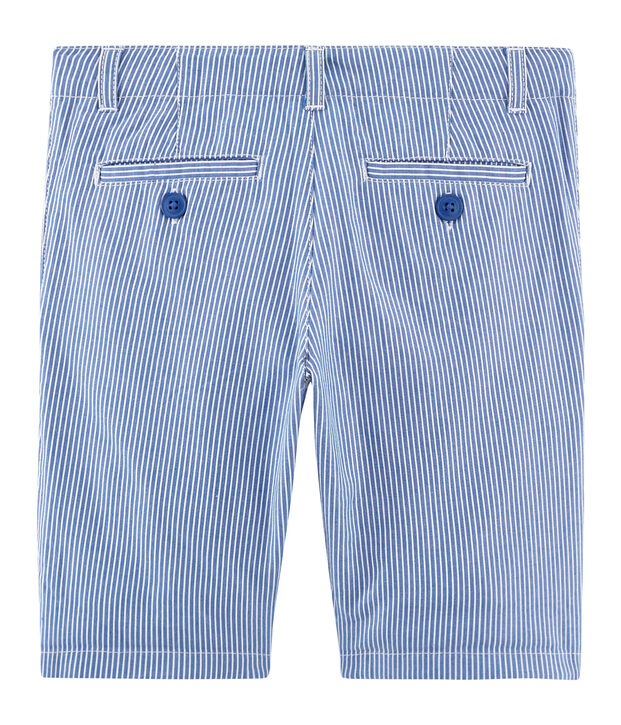 Bermuda enfant gar&ccedil;on bleu/blanc