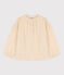 Blouse en gaze de coton enfant fille écru AVALANCHE