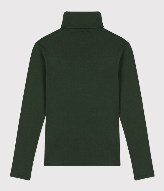 Tee-shirt col roulé L'ICONIQUE en coton Femme vert AVORIAZ