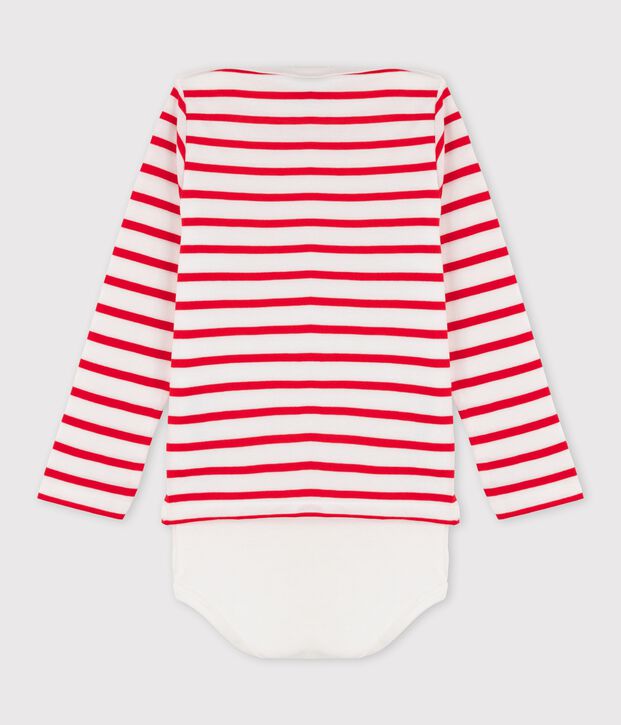 Body marini&egrave;re b&eacute;b&eacute; fille/gar&ccedil;on blanc/rouge
