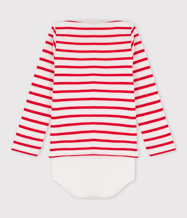 Body marini&egrave;re b&eacute;b&eacute; fille/gar&ccedil;on blanc/rouge