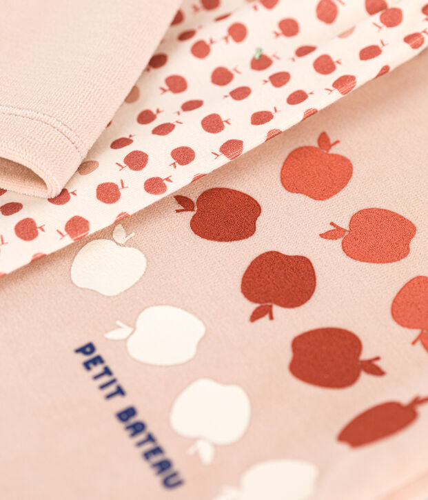 Pyjama en velours enfant beige/multicouleur