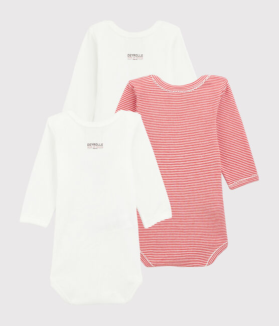 Lot de 3 bodies manches longues bébé fille Petit Bateau x Deyrolle variante 1