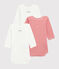 Lot de 3 bodies manches longues bébé fille Petit Bateau x Deyrolle variante 1