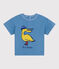 T-shirt bébé en coton à manches courtes uni bleu ALASKA