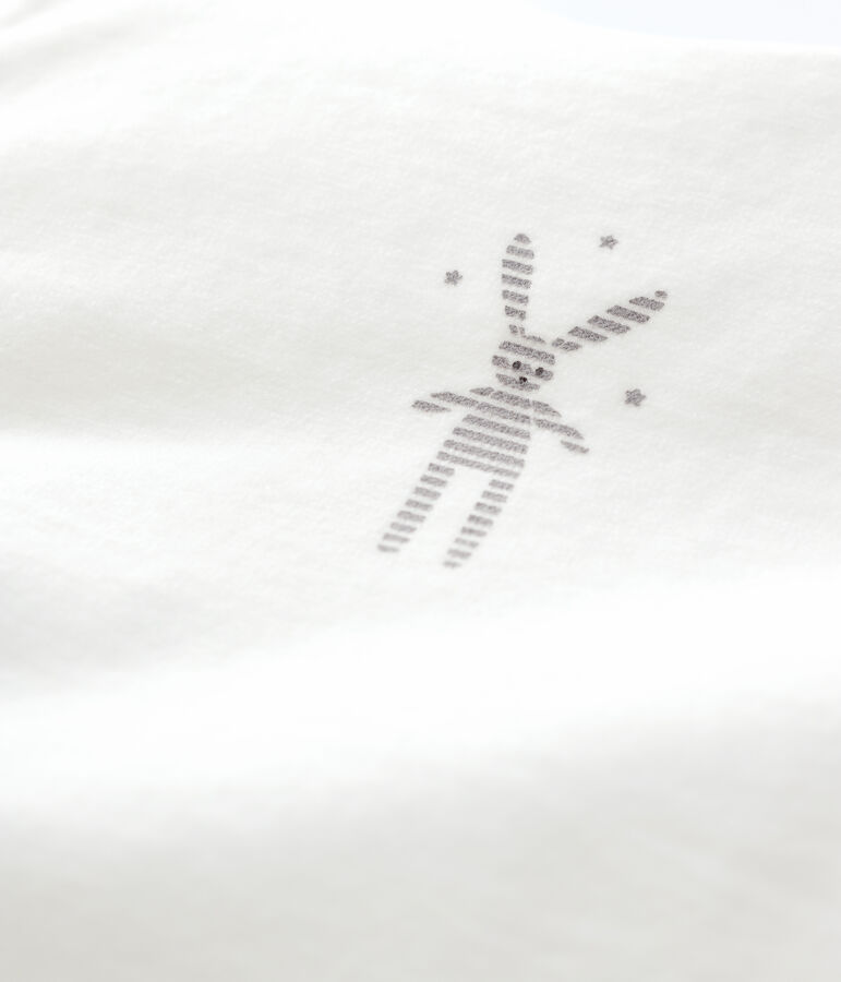 Legging t&ecirc;te de chat b&eacute;b&eacute; en coton biologique blanc MARSHMALLOW