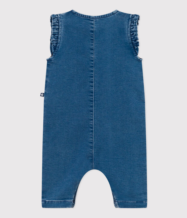 Combinaison sans manche en denim b&eacute;b&eacute; bleu
