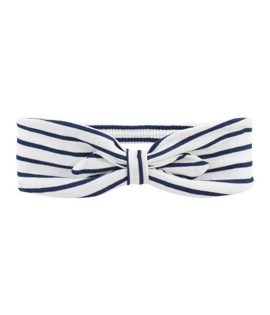 Bandeau enfant fille blanc MARSHMALLOW/bleu SMOKING