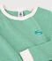 Pyjama snugfit à rayures vertes petit garçon en coton biologique vert GAZON/blanc MARSHMALLOW