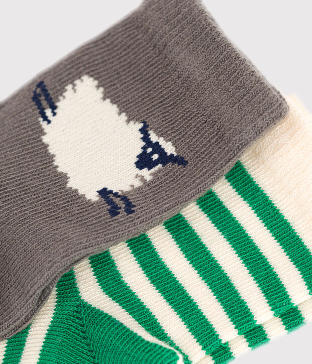 Lot de 2 paires de chaussettes b&eacute;b&eacute; multicouleur