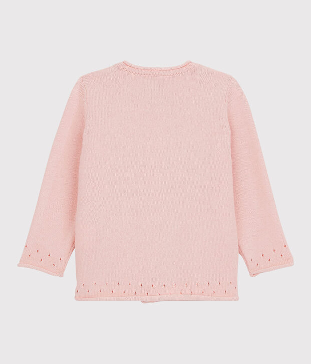 Cardigan en tricot b&eacute;b&eacute; rose